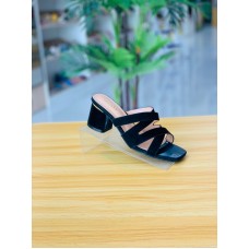 shoes kk21281 black color heels