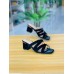 shoes kk21281 black color heels