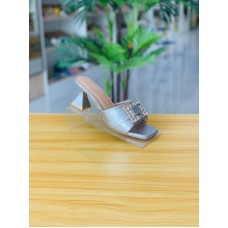 shoes kk21286 silver color heels