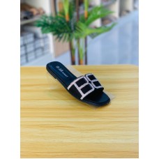 NA shoes 8757 black color flats