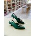 qq shoes ml1436 green  color heels