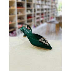 qq shoes ml1436 green  color heels