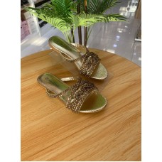 ps 358a gold color flats shoes