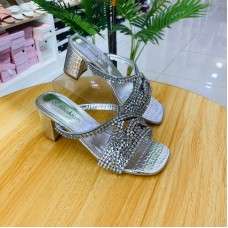 ps 3158a silver color heels shoes